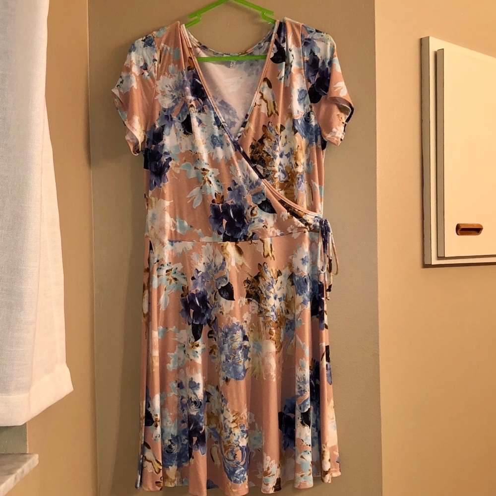 Charlotte Russe faux wrap floral dress